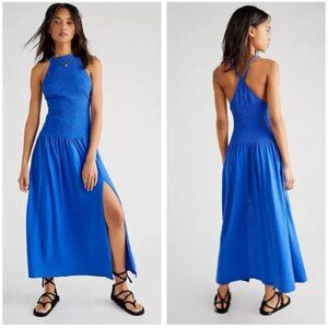 Free People Beach -  Blue Halter Dress